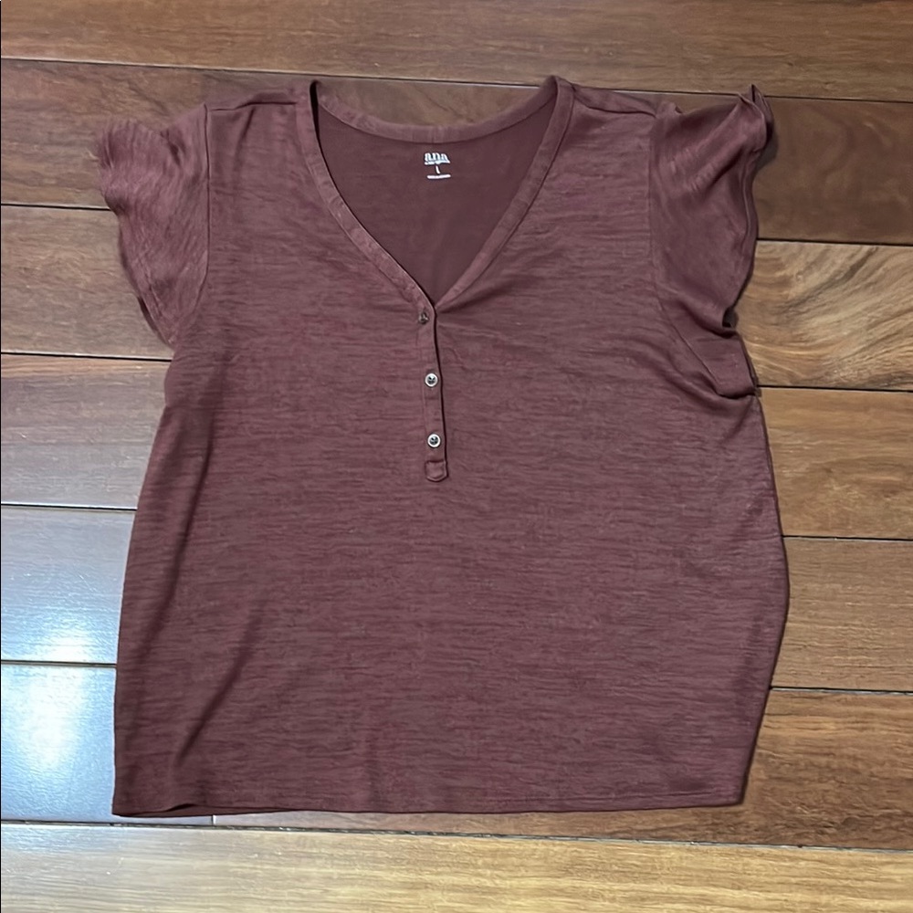 Women's Brown flutter sleeve Top